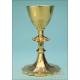 Antique Gilt-Silver Chalice with Silver Medallions. France, Circa 1900