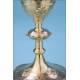 Gorgeous Antique Gilt-Silver Chalice. Papal Symbols. France, 19th Century