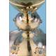 Gorgeous Antique Gilt-Silver Chalice. Papal Symbols. France, 19th Century