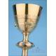 Gorgeous Antique Gilt-Silver Chalice. Papal Symbols. France, 19th Century