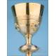 Gorgeous Antique Gilt-Silver Chalice. Papal Symbols. France, 19th Century