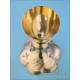 Gorgeous Antique Gilt-Silver Chalice. Papal Symbols. France, 19th Century