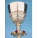 Antique Solid-Silver Chalice with Enamels. France, 19th Century