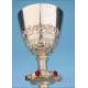 Antique Solid-Silver Chalice with Enamels. France, 19th Century