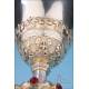 Antique Solid-Silver Chalice with Enamels. France, 19th Century