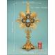 Antique Gilt-Silver Monstrance. Enamels and Rubies. 31 inches. France, 19th Cent.