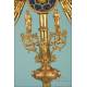 Antique Gilt-Silver Monstrance. Enamels and Rubies. 31 inches. France, 19th Cent.