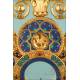 Antique Gilt-Silver Monstrance. Enamels and Rubies. 31 inches. France, 19th Cent.