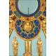 Antique Gilt-Silver Monstrance. Enamels and Rubies. 31 inches. France, 19th Cent.