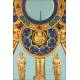 Antique Gilt-Silver Monstrance. Enamels and Rubies. 31 inches. France, 19th Cent.