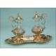 Antique Gilt-Silver Cruets with Enamels. France, 19th Century