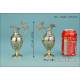Antiguo Conjunto de Vinajeras Litúrgicas de Plata Maciza. Francia, S. XIX