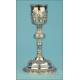 Striking Antique Spanish Silver Chalice. Carreras. Barcelona, Spain, Circa 1840