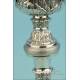 Striking Antique Spanish Silver Chalice. Carreras. Barcelona, Spain, Circa 1840