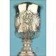 Striking Antique Spanish Silver Chalice. Carreras. Barcelona, Spain, Circa 1840