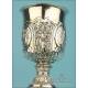 Striking Antique Spanish Silver Chalice. Carreras. Barcelona, Spain, Circa 1840