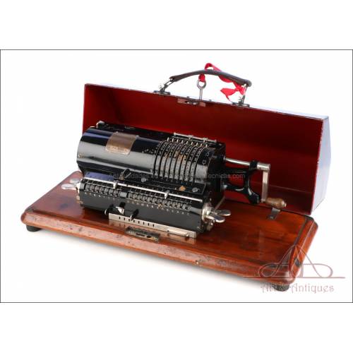 Huge Antique Dactyle Calculator. Early Model. France, Circa 1910