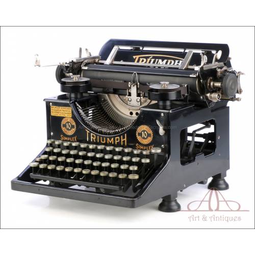 Antigua Máquina de Escribir Triumph 10. Alemania, Circa 1925