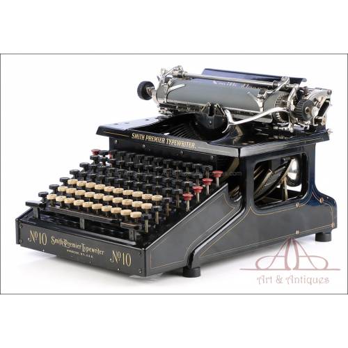 Antigua Máquina de Escribir Smith Premier Nº 10. USA, Circa 1910