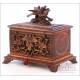 Antique Hand-Carved Humidor or Fountain-Pen Classifier. 19th Century