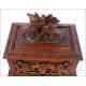 Antique Hand-Carved Humidor or Fountain-Pen Classifier. 19th Century