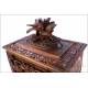 Antique Hand-Carved Humidor or Fountain-Pen Classifier. 19th Century