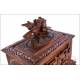 Antique Hand-Carved Humidor or Fountain-Pen Classifier. 19th Century