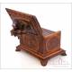 Antique Hand-Carved Humidor or Fountain-Pen Classifier. 19th Century