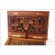 Antique Hand-Carved Humidor or Fountain-Pen Classifier. 19th Century