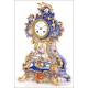 Antique Old Paris Porcelain Clock. France, Circa 1840