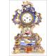 Antique Old Paris Porcelain Clock. France, Circa 1840