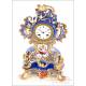 Antique Old Paris Porcelain Clock. France, Circa 1840