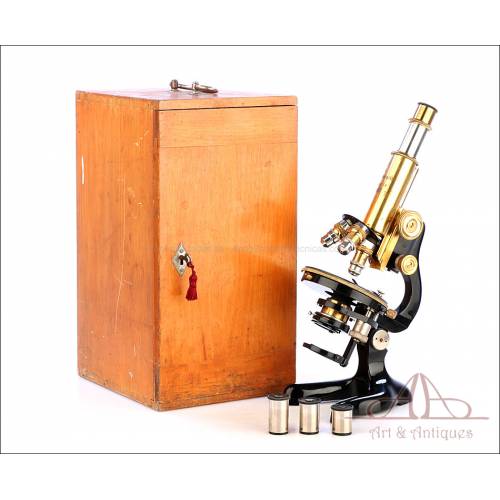 Antique Otto Teichgräber Microscope. Germany, Circa 1920