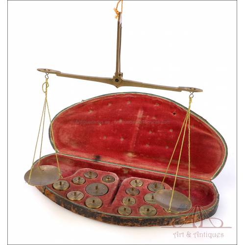 Antique Gold-Coin Scales. France, Circa 1800