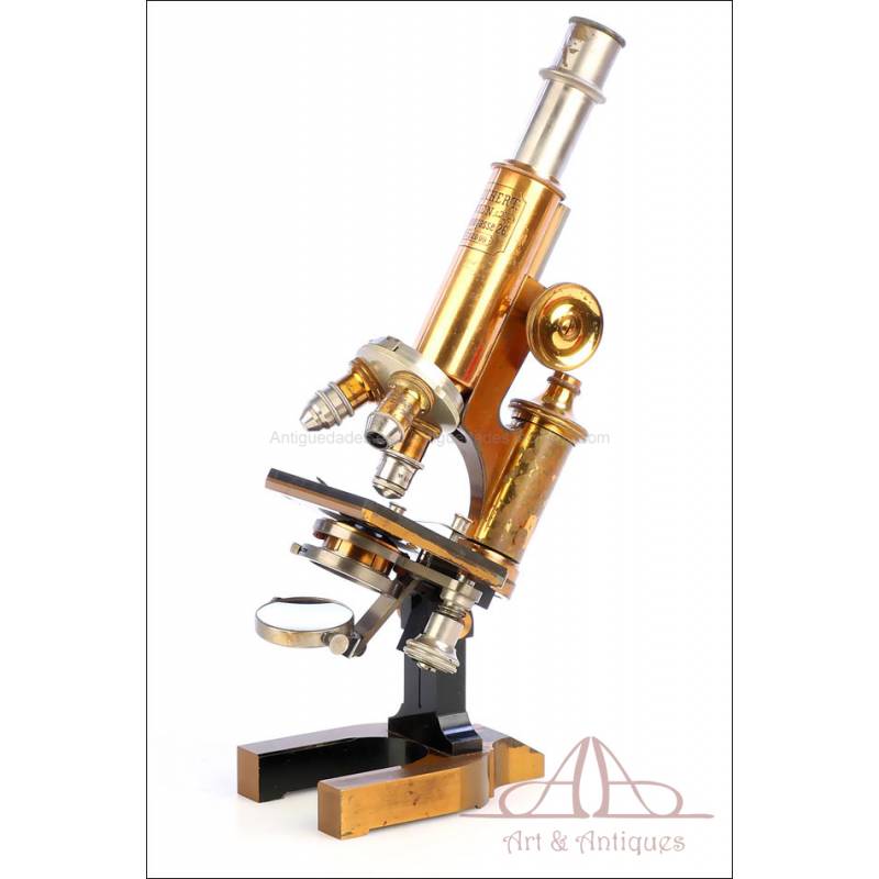 Antique Austrian Reichert Microscope. Wien, Austria, Circa 1900