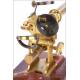 Striking Antique English Microscope. England, Circa 1880