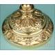 Antiguo Cáliz de Plata Dorada con Medallones. Francia, Siglo XIX