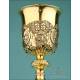 Antique Silver Gilt Chalice with Medallions. France, XIX Century