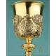 Antique Silver Gilt Chalice with Medallions. France, XIX Century