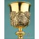 Antique Silver Gilt Chalice with Medallions. France, XIX Century