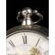 Antique Silver Verge-Fusee Automaton Pocket Watch. Joseph White. London, 1886