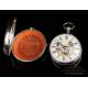 Antique Silver Verge-Fusee Automaton Pocket Watch. Joseph White. London, 1886