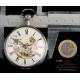 Antique Silver Verge-Fusee Automaton Pocket Watch. Joseph White. London, 1886