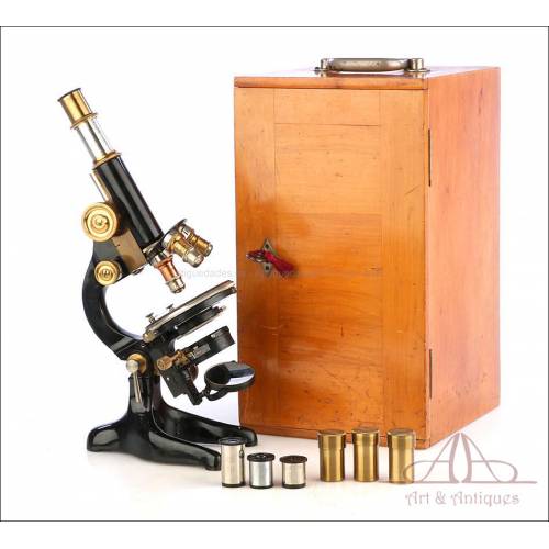 Antiguo Microscopio Monocular Kremp Wetzlar. Alemania, 1927