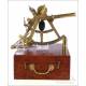 Antique English Brass Sextant. T. Hemsley & Son. London, England, 19th Century