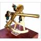 Antique English Brass Sextant. T. Hemsley & Son. London, England, 19th Century