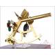 Antique English Brass Sextant. T. Hemsley & Son. London, England, 19th Century