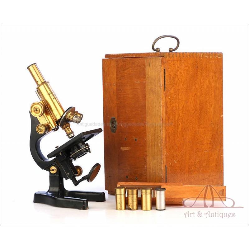 Antiguo Microscopio Ernst Leitz Wetzlar. Alemania, 1929