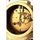 Antiguo Reloj y Candelabros de Sobremesa de Bronce. Japy Freres. Francia, Circa 1900