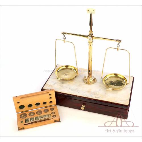 Antique Pharmacy Precision Scale. Italy, Early 20th Century.